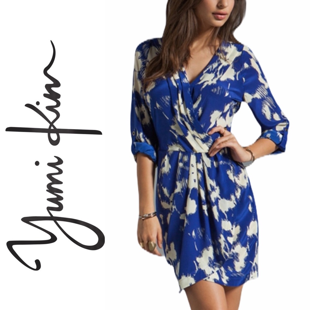 ✨ Yumi Kim Blue & White Long Sleeve Dress EUC